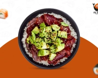 TR3 Riz vinaigré tartare thon cru avocat